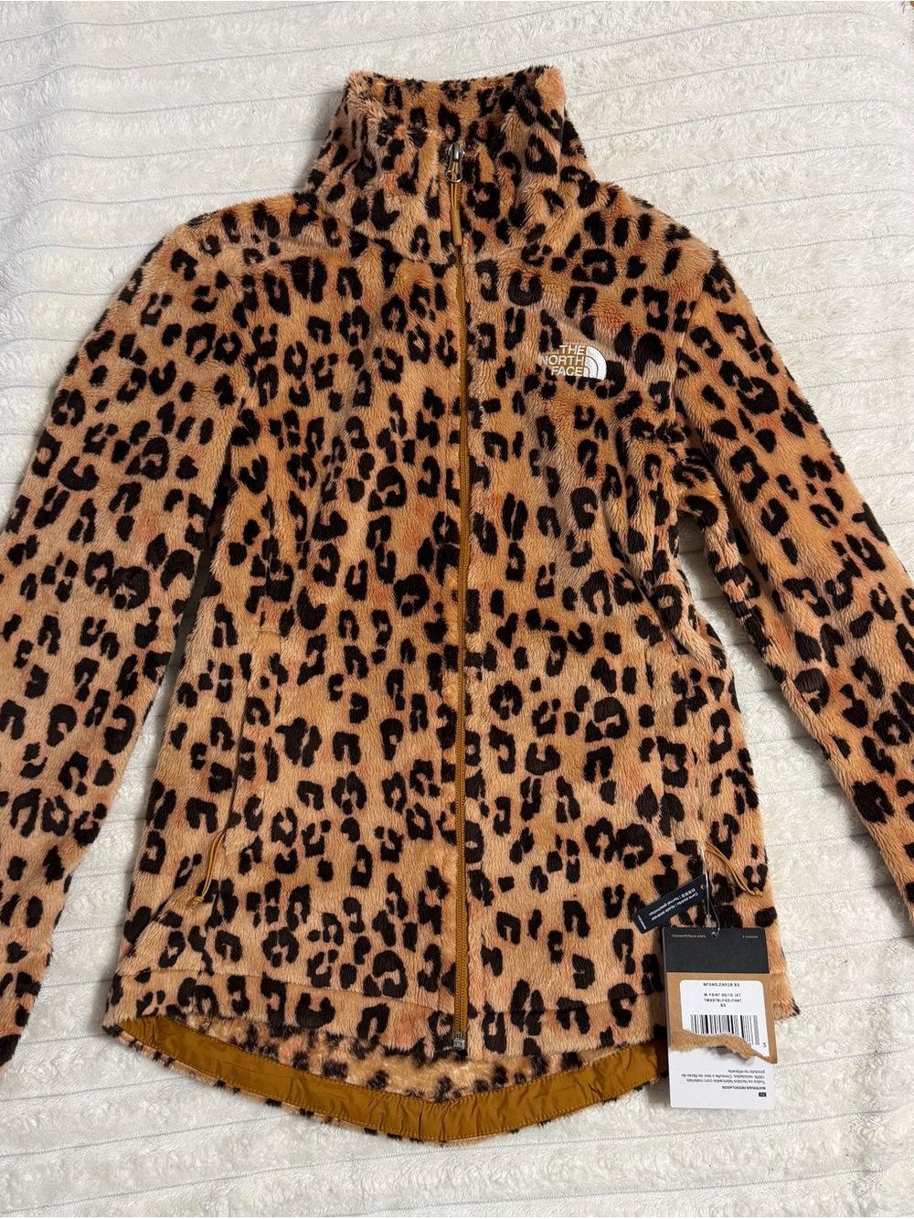 The North Face Women's Leopard Teddy Fleece Jacket - Brown/Black